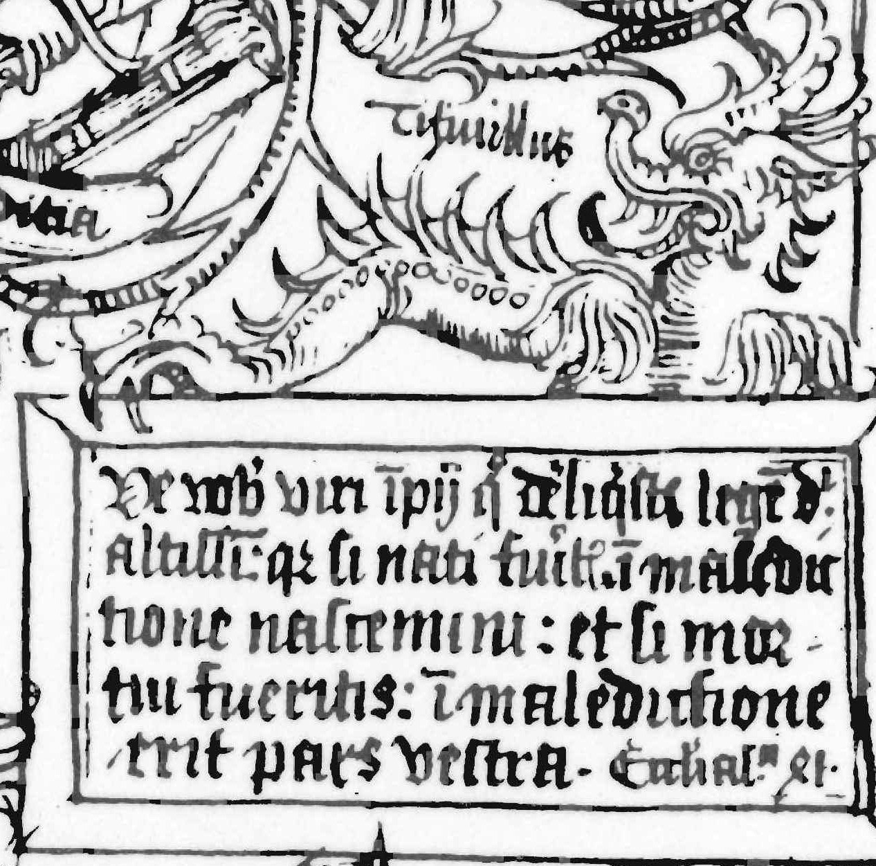 Titivillus en un grabado de El árbol de la Muerte